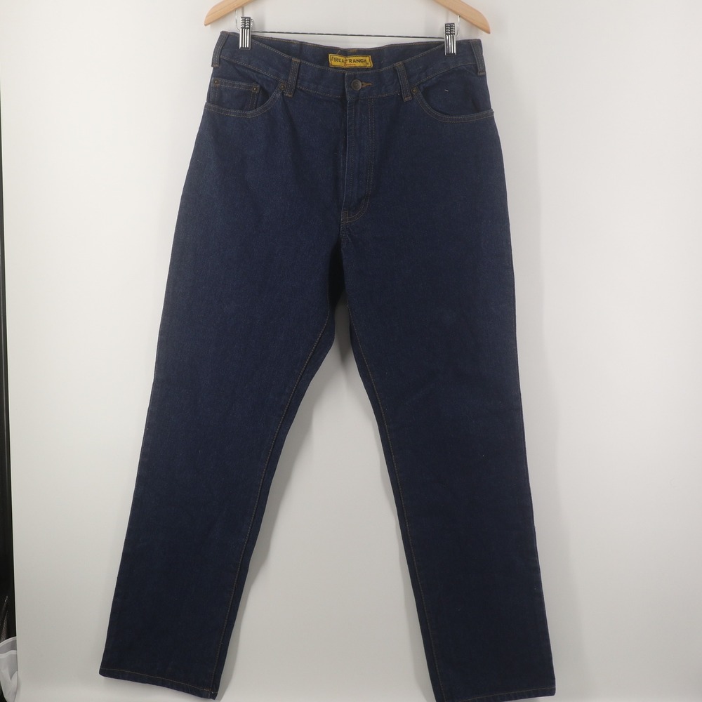 Real Ranch Jeans Mens 36x30 Straight Dark Wash Western Workwear Good‎